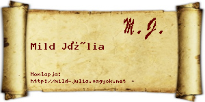 Mild Júlia névjegykártya