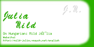 julia mild business card